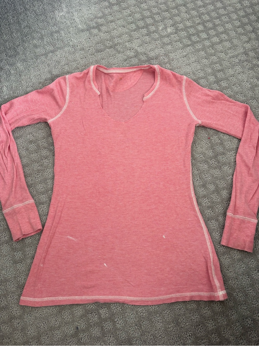 Pink Long Sleeve Thermal Top Women’s Size Medium